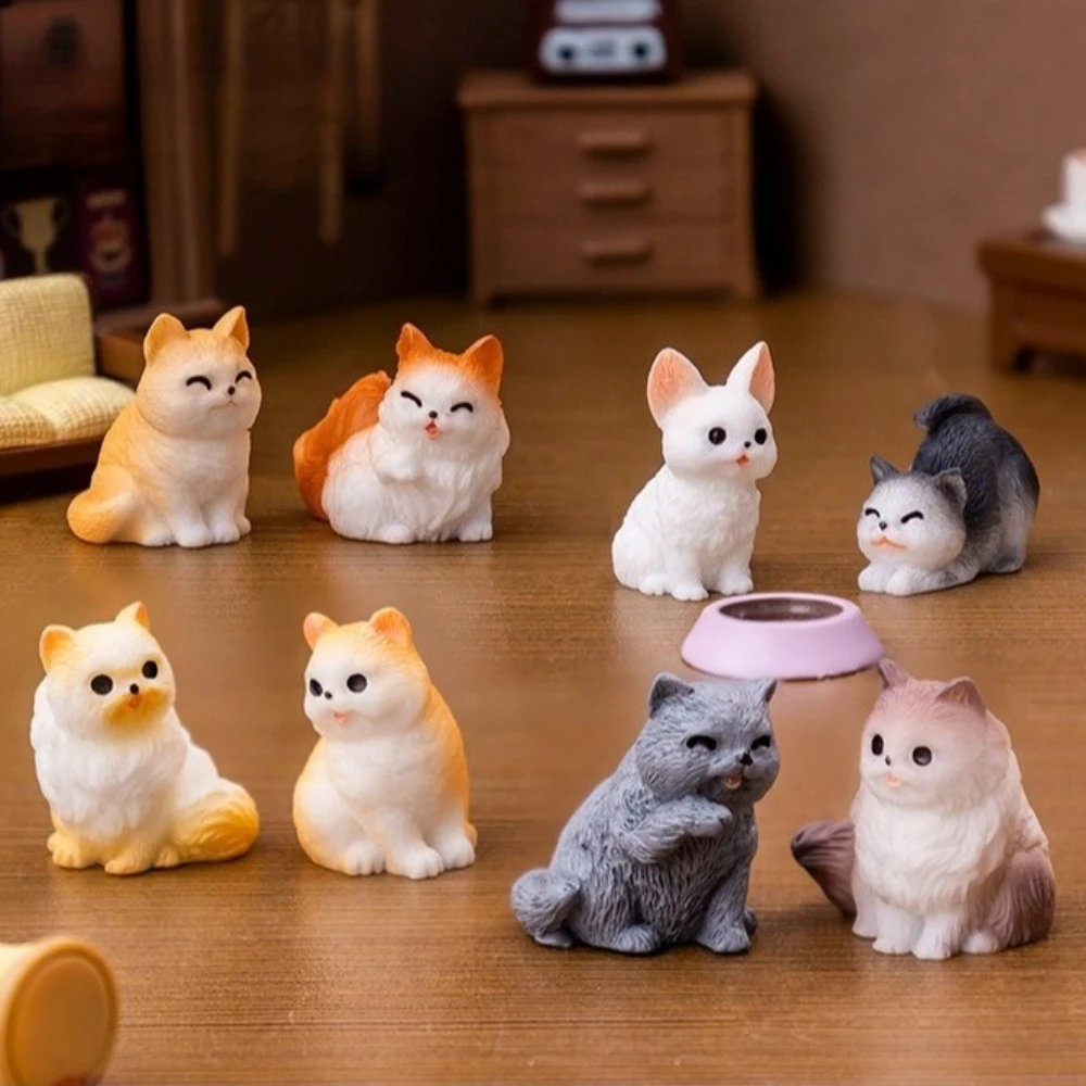 

Creative Cute Kitten Cat Blue Cat Siamese Ragdoll Devon Rex Maine Coon DIY Decoration Tabletop Car Decoration Small Ornament