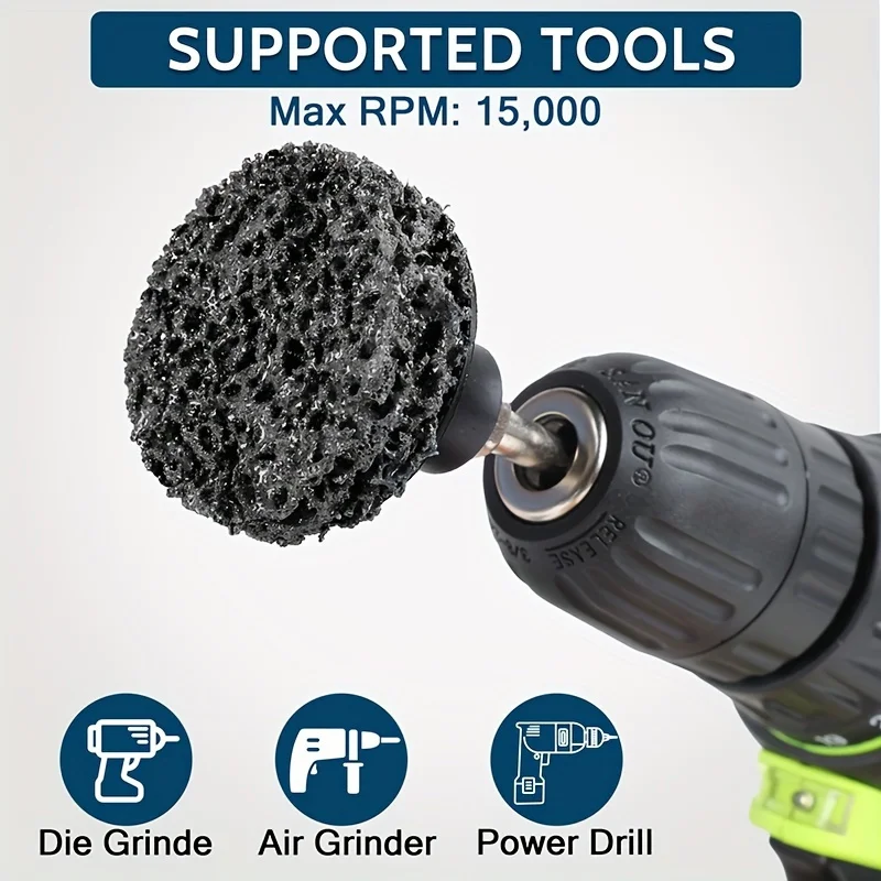 5Pcs Quick Change Peelable Sanding Discs Efficient Paint Removal Tool Durable Black Abrasive Wheels Easily Remove Weld Rust Pain