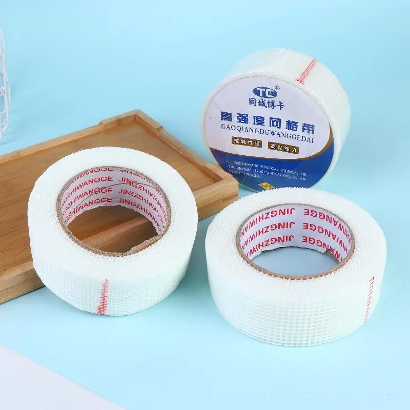 Glass Fiber Self Adhesive Mesh Tape 30M x 2 Roll Wall Crack Repair Durable Thermal Tape for Home Decoration Projects