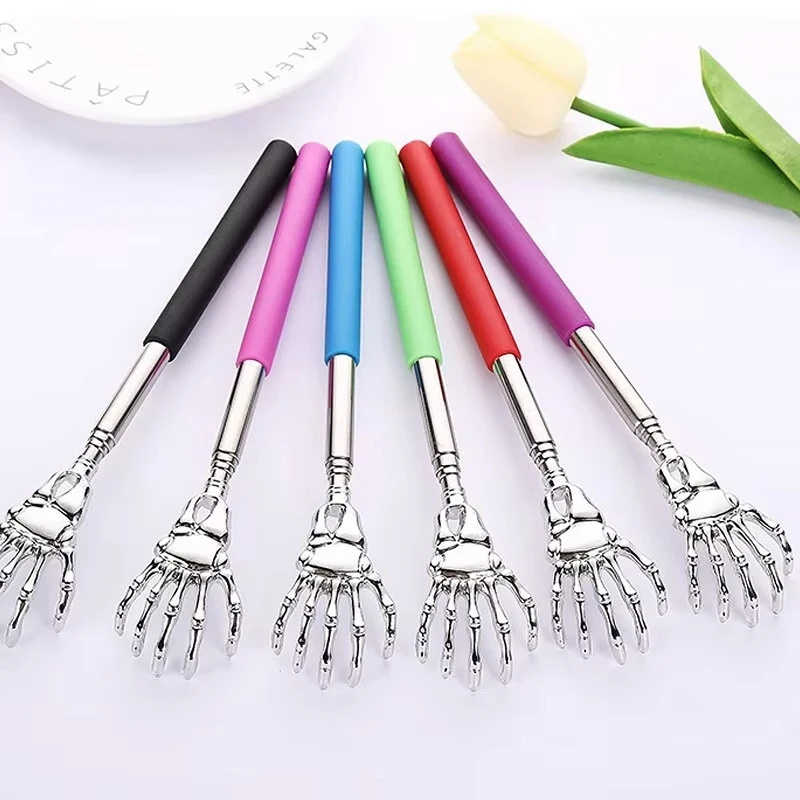 6 Color Stainless Steel Back Scratcher Telescopic Claw for Back Scraper Massage Relax Old Man Happy Health Products Massage Tool