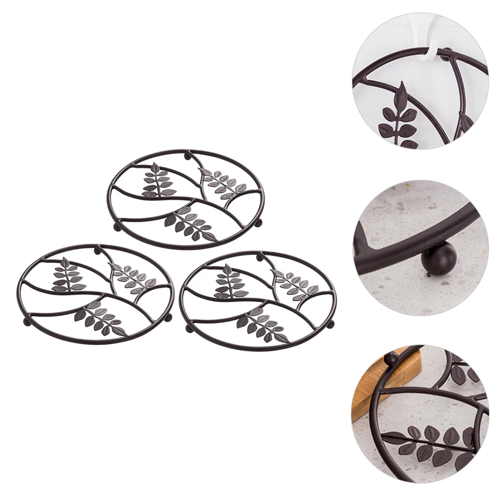

3 Pcs Heat Insulation Pad Compact Kitchen Gadgets Cookware Tableware Mat Iron Protective Pot Holder Dining Home