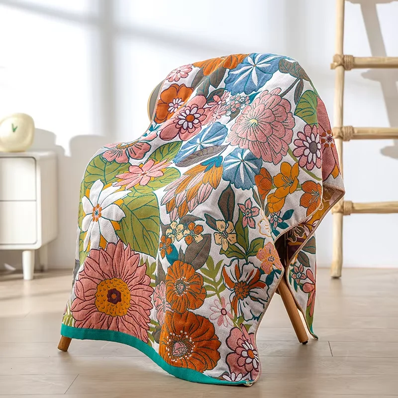 

Large Size Bath Towel Pure Cotton Gauze Absorbent Quick Drying Bath Towel For Home Bathroom Wrapped Beach Shower Towel 80*160cm