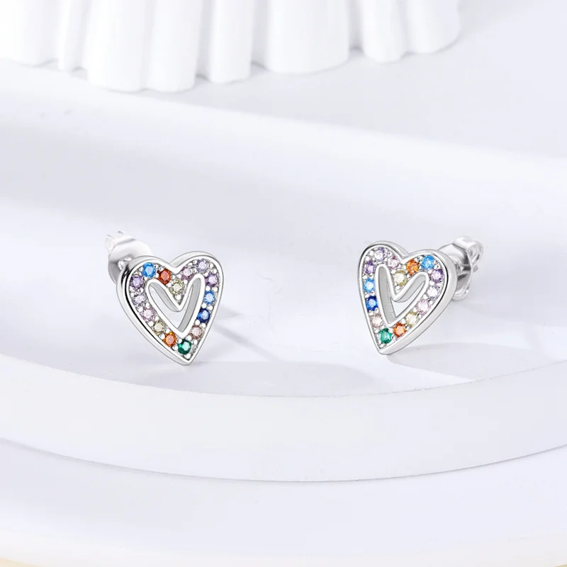 2024 New Product Sterling Silver 925 Pink and Purple Stone Butterfly Earrings For Women Making Jewelry Gift Wedding Party Gift