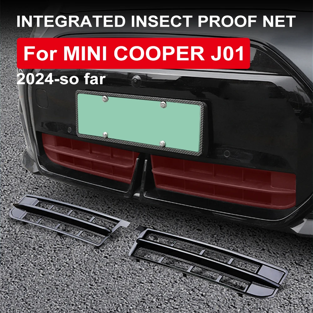 Car Rear Grille Insect Protection Mesh for Mini Cooper E SE J01 Electric 2024+ ABS Stainless Steel Anti-Bug Guard Accessories