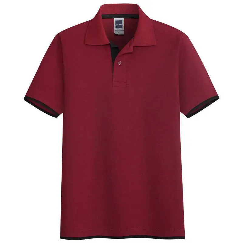 

Summer Men Cootrast Color Polo Shirts Work Wear Versatile Male Clothes Basic Tees Cotton Short Sleeve New Business Casual Tops