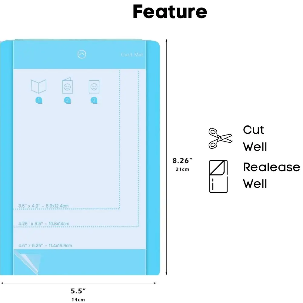 Tappetino per carte per Cricut Joy antiscivolo robusto durevole facile da pulire nessun odore articolo manuale fai da te cucito taglio Splicing