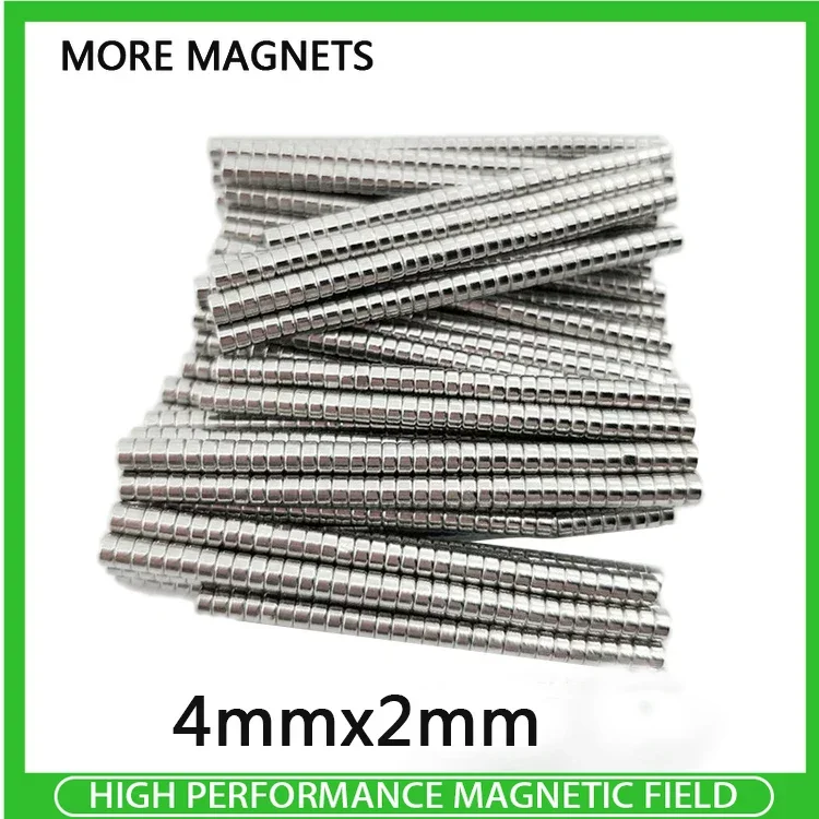 

50~2000PCS 4x2mm Rare Earth Magnets Diameter 4mm Small Round Magnets 4mm x 2mm Permanent Neodymium Magnets 4*2 mm