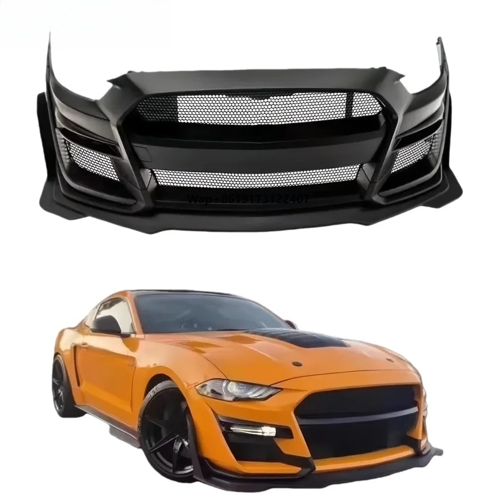 

New GT500 Style Semi-Polypropylene Front Bumper - High-Fit Body Kit for Mustang GT500 (Forged)