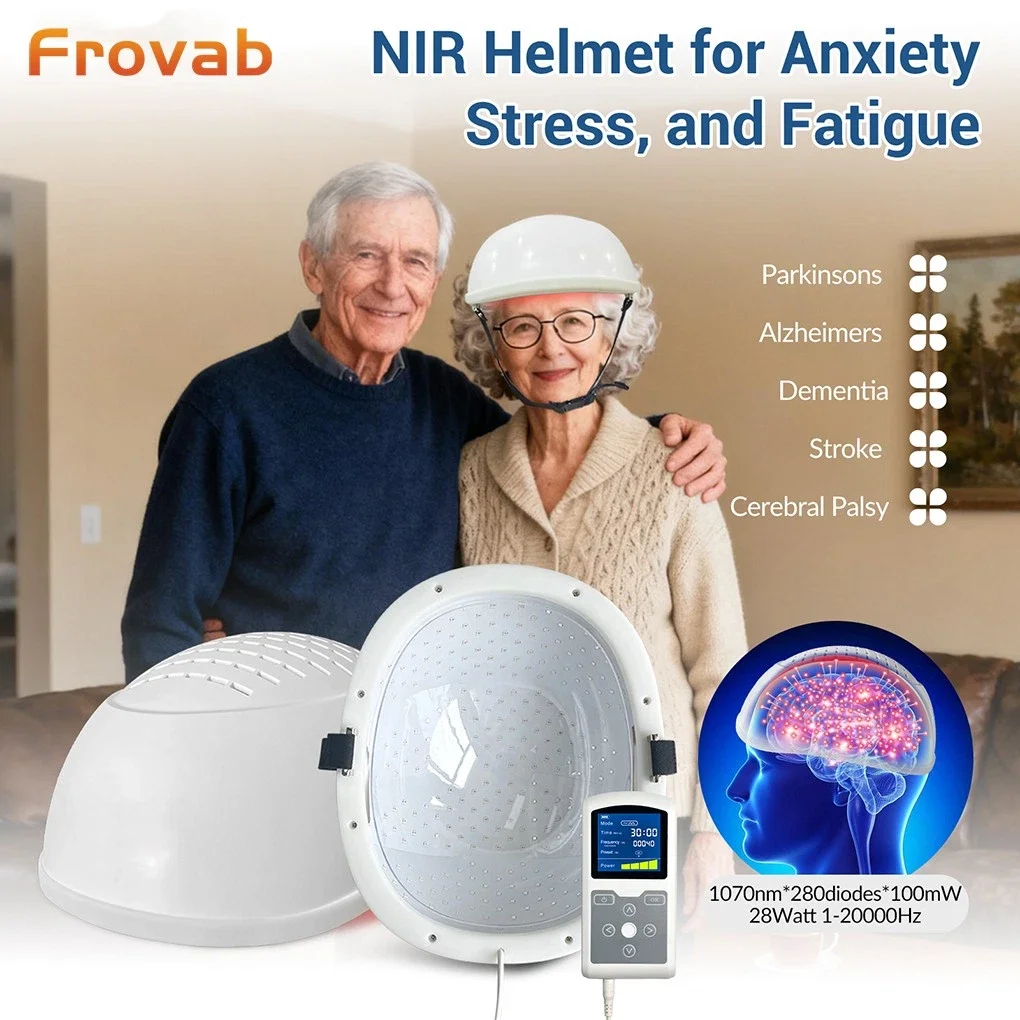 

Frovab 810nm Near Infrared Light PBM Therapy Helmet Brain Neurofeedback Device for Depression Parkinson & Alzheimer Relief