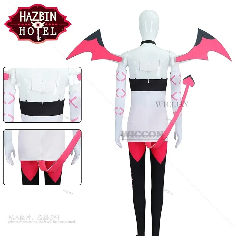 ชุดคอสเพลย์เวโรซิกา เมย์เดย์ จาก Hazbin Hotel Helluva Boss พร้อมแตร หาง ปีก และเครื่องประดับศีรษะ ชุดแฟนซีสำหรับผู้หญิง ชุดฮาโลวีน 2'k,8;c