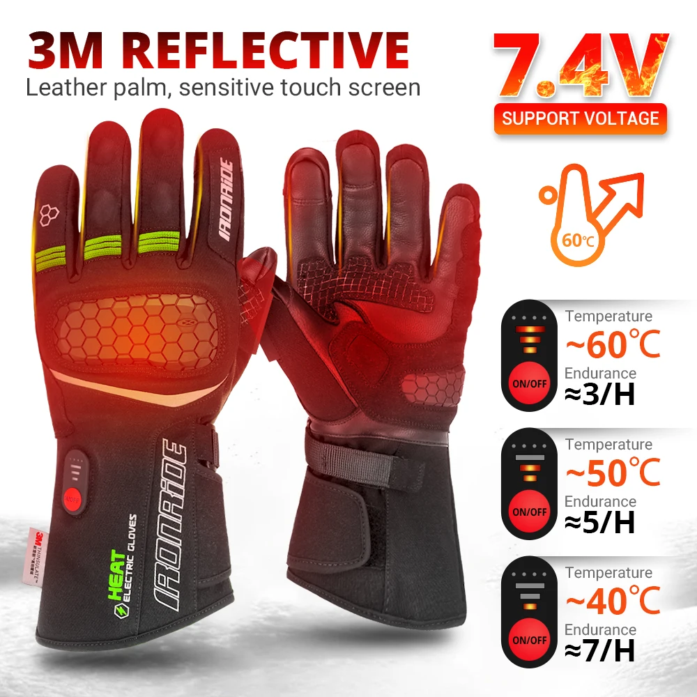 

Мотоциклетные перчатки с подогревом на батарейках, зимние водонепроницаемые перчатки с подогревом с зарядкой через USB, водонепроницаемые лыжные перчатки с подогревом, теплые