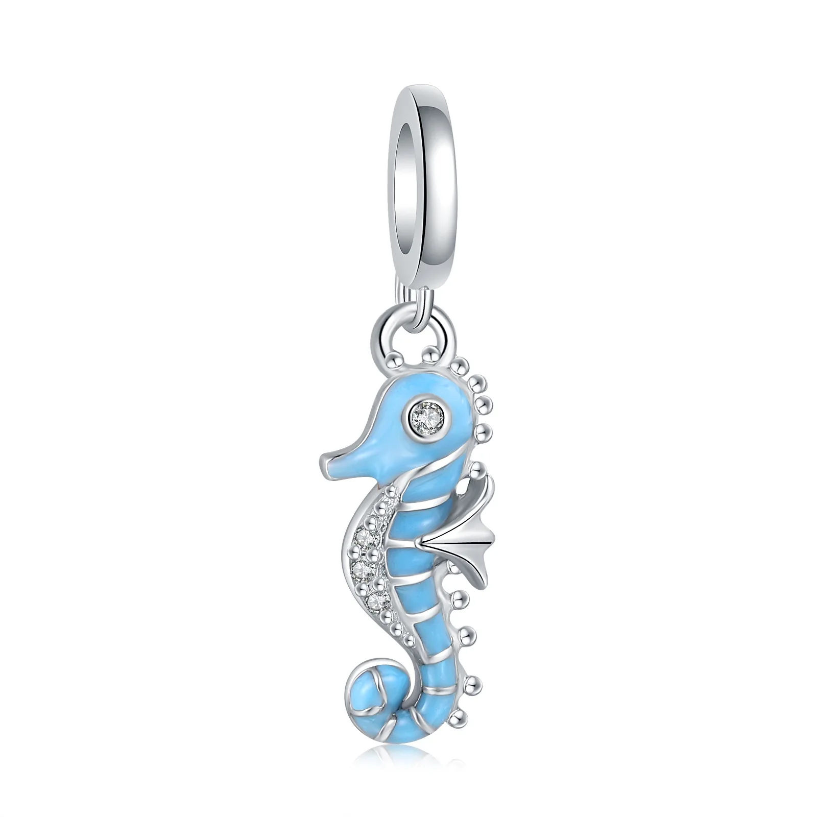 

925 Sterling Silver Seahorse Bead Nature Ocean Charm Fit European Bracelet Jewelry Birthday Christmas Gift for Women Mom Girls