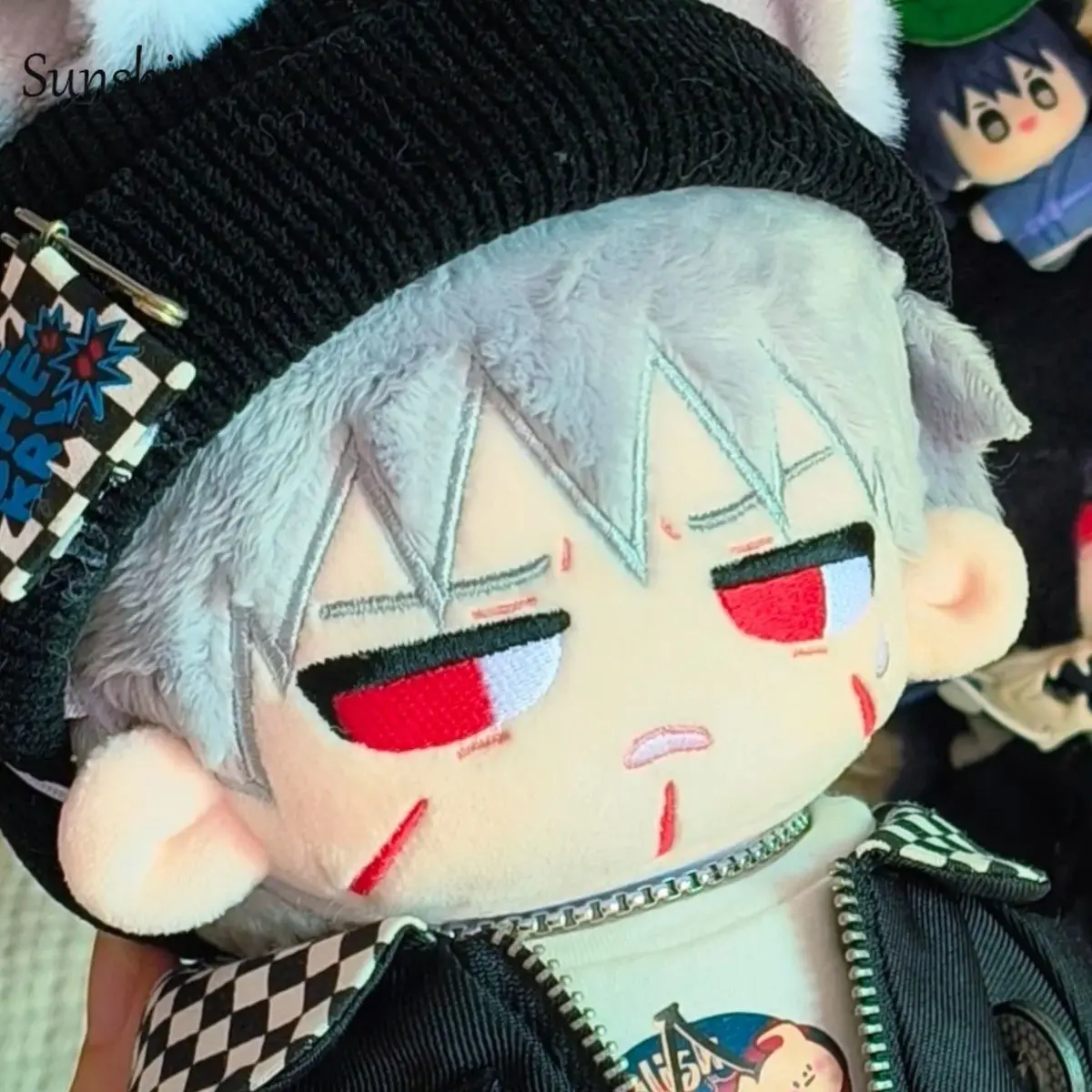 

20cm Anime Role No Attribute Cosplay Cotton Doll Body Ears With Skeleton Dress Up Plushie Toy Figures Fans Xmas Gift