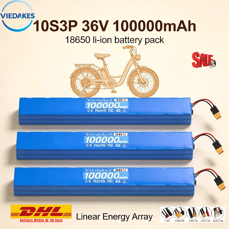 

Hot saling! 10S3P 18650 Li-ion Battery Pack Heavy Duty 36V 100000mAh Power Supply for M365 M365Pro Scooter Extended Runtime