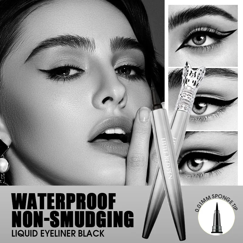 3 canetas delineadoras pretas da moda, resistentes à água e de longa duração, portáteis e de secagem rápida, e não sujeiras facilmente.