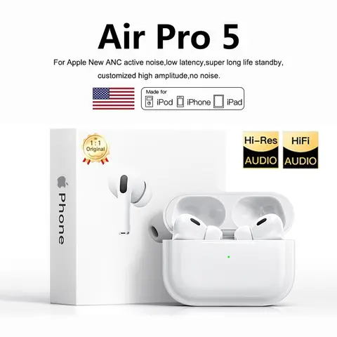 유형 C 유선 헤드폰 3.5mm 잭 이어폰 마이크가 있는 HiFi 입체 사운드 삼성 아이폰용 이어버드 소음 차단 10 애플 오리지널 Airpods Pro 5 TWS Max 무선 블루투스 이어폰 인 이어 이어버드 아이폰 이어폰 용 노이즈 캔슬링 헤드셋