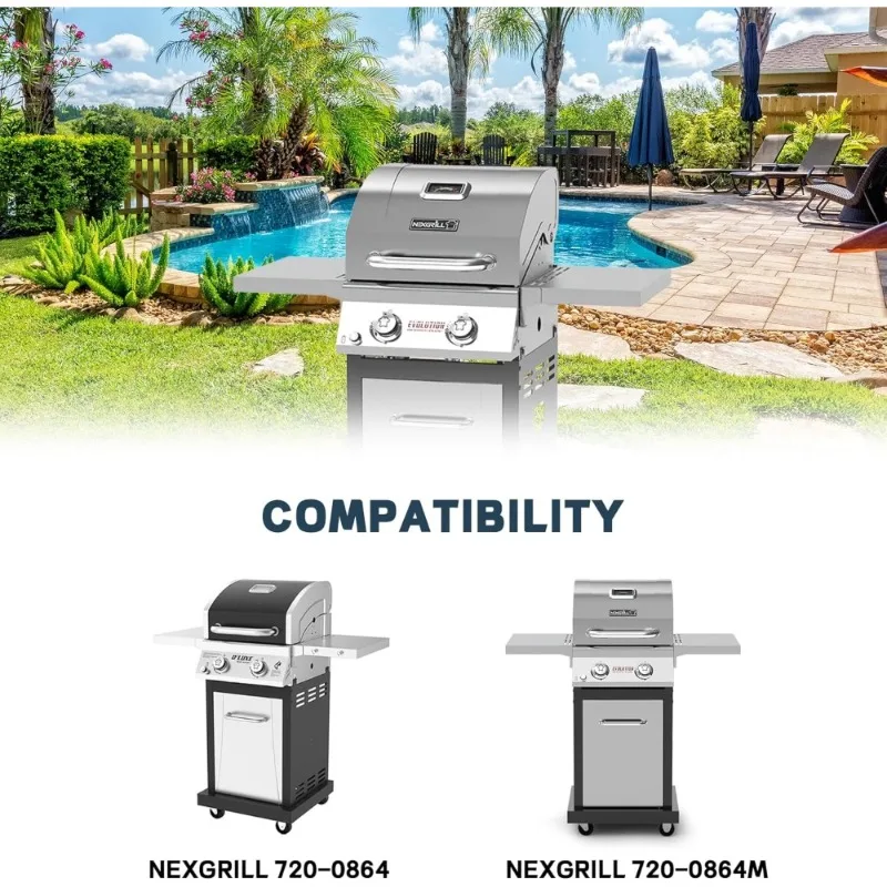 استبدال أنبوب الموقد الحراري لشبكة الطبخ من الحديد الزهر لأجزاء شواية الغاز ذات الموقدين #3