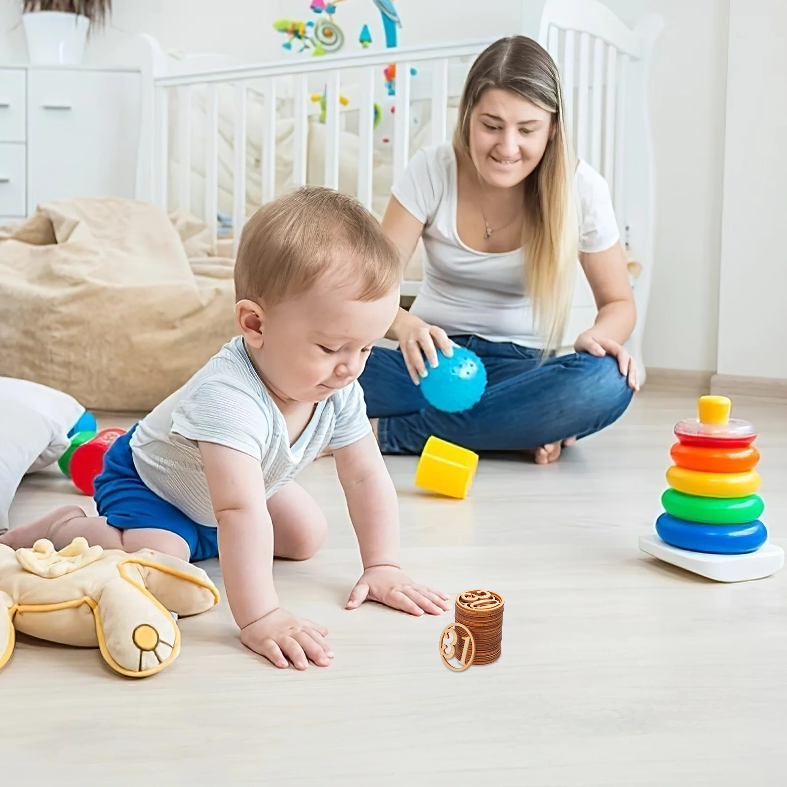 

31Pcs Number Wooden Cutouts Unfinished Shapes for DIY Painting Crafting Home Holiday Birthday Decor Wooden Numbers Ornament