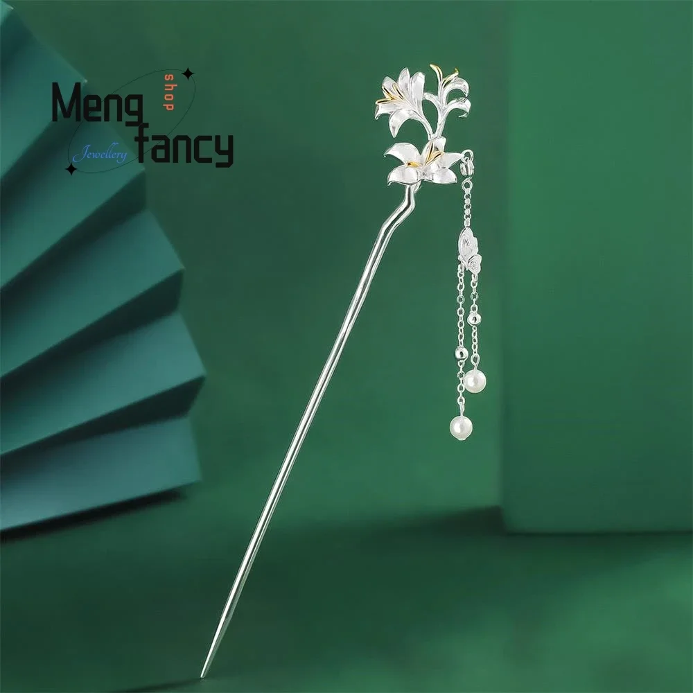 Honeysuckle Hairpin Female Tassel Step Rock Plate Hair Ancient Style Exquisite Elegant Simple High-grade Luxury Fashion Jewelry