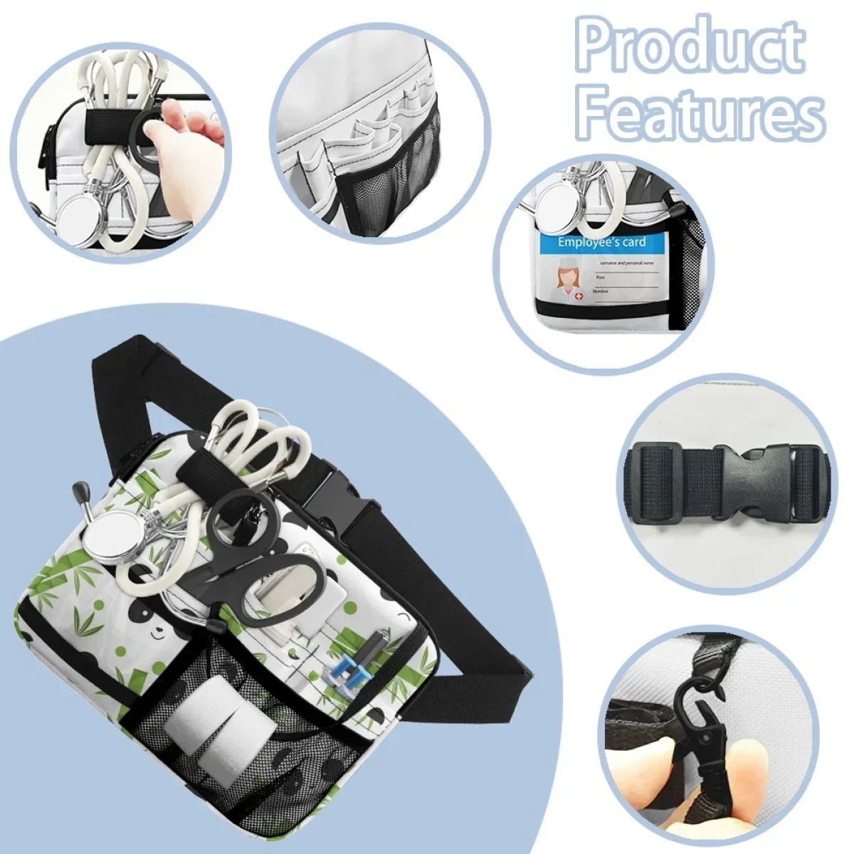 Frauen Krankenschwester Fanny Pack Panda Nette Pflege Medizinische Gürtel Organizer Tragbare Notfall Liefert Lagerung Taille Tasche Geschenk Dropshipping