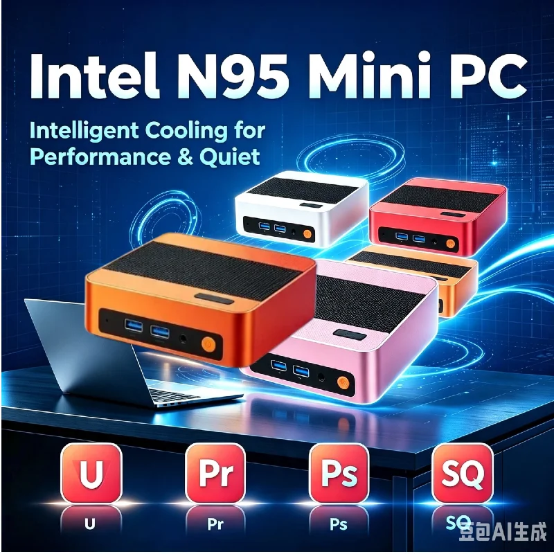 New Core N95 Compact Mini PC, 16GB RAM, 1TB/2TB SSD, WiFi6 BT5.2, 4K@60Hz, Low Power Desktop for Office, Study & Light Game