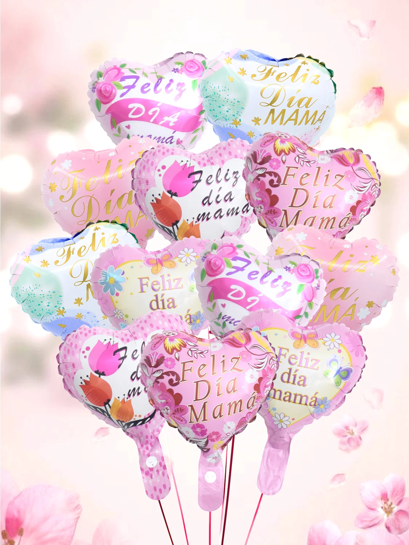 12pcs Mother's Day Happy Foil Balloons, suitable for Mother's Day, indoor and outdoor decorations, gifts for mom.