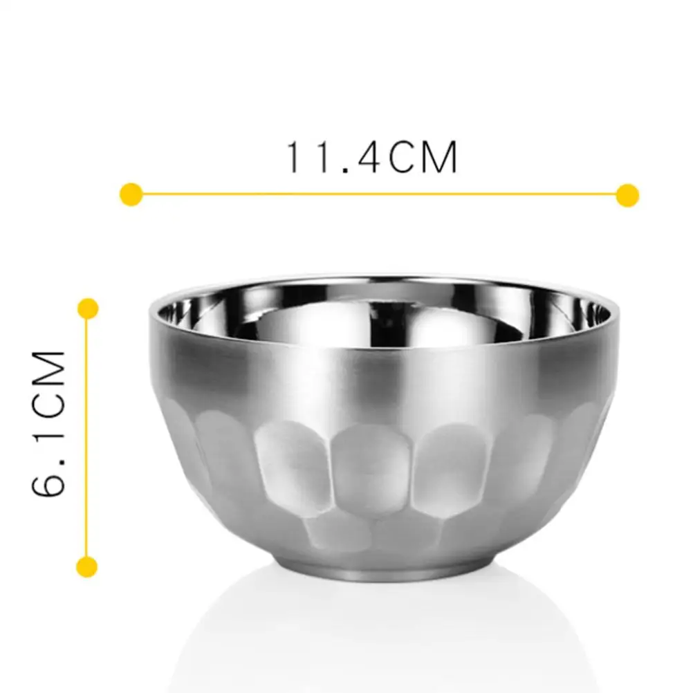 

Stainless Insulated Soup Steel Insulated Food Bowl Double Stainless Steel Food Bowl Wall Kitchen Home Restaurant