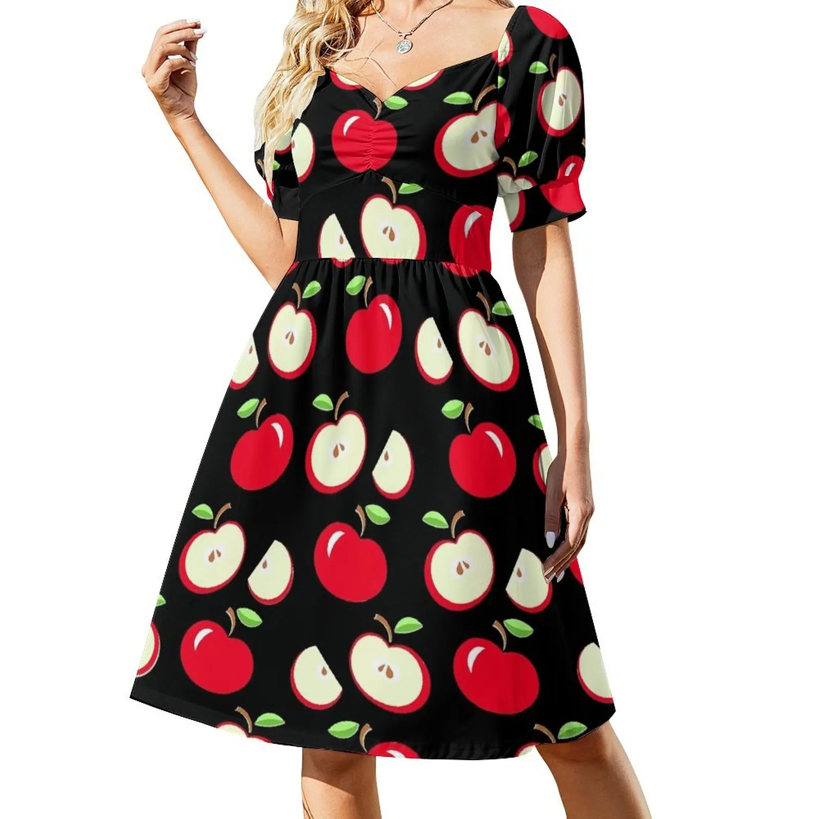 Apples Short Sleeved Dress prom clothes evening dresses luxury 2025 Dress