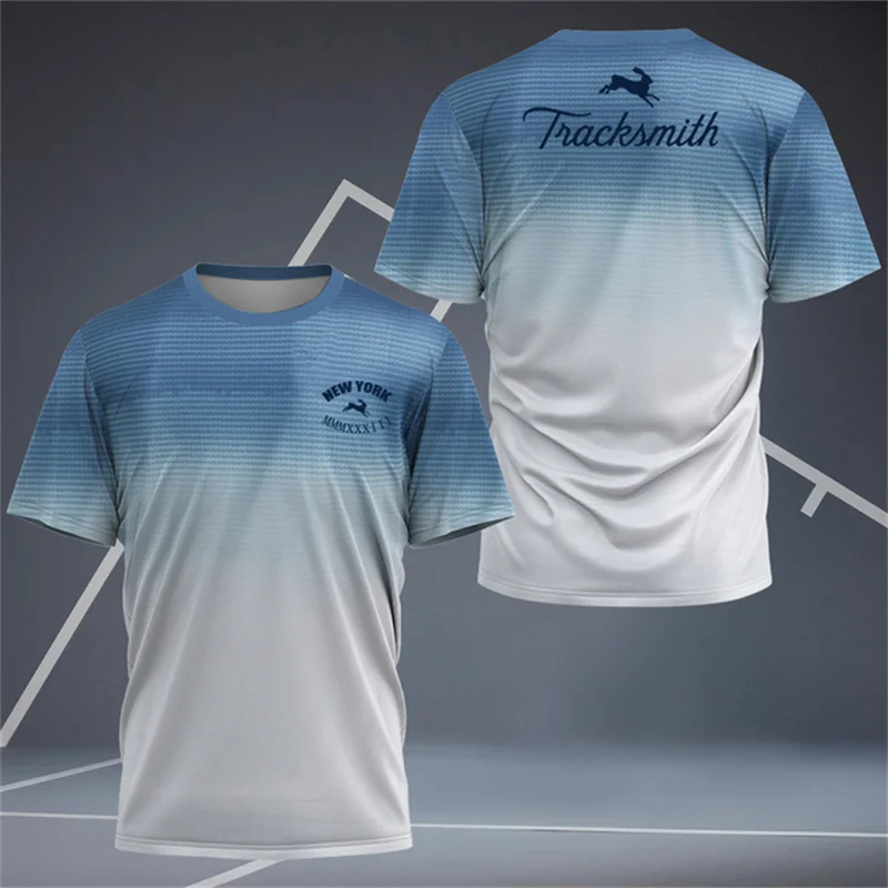 2024 New Men's and Women's Breathable and Sweat-absorbing Quick Drying T-shirt Fashion Outdoor Sports Fitness Running O-neck Top