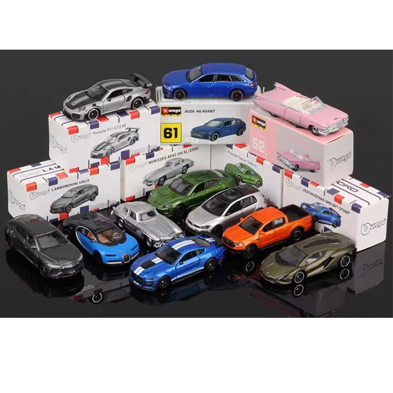 Bburago1:64 Car Model Alloy Simulation Collection Ferrari Audi A6 Crocodile Porsche 911 Model