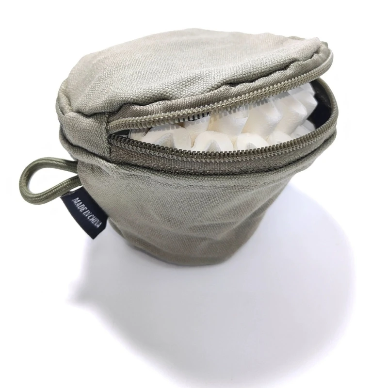   Multifunctional Canvas Coffee Filter Paper Storage Bag Filter Paper Holder