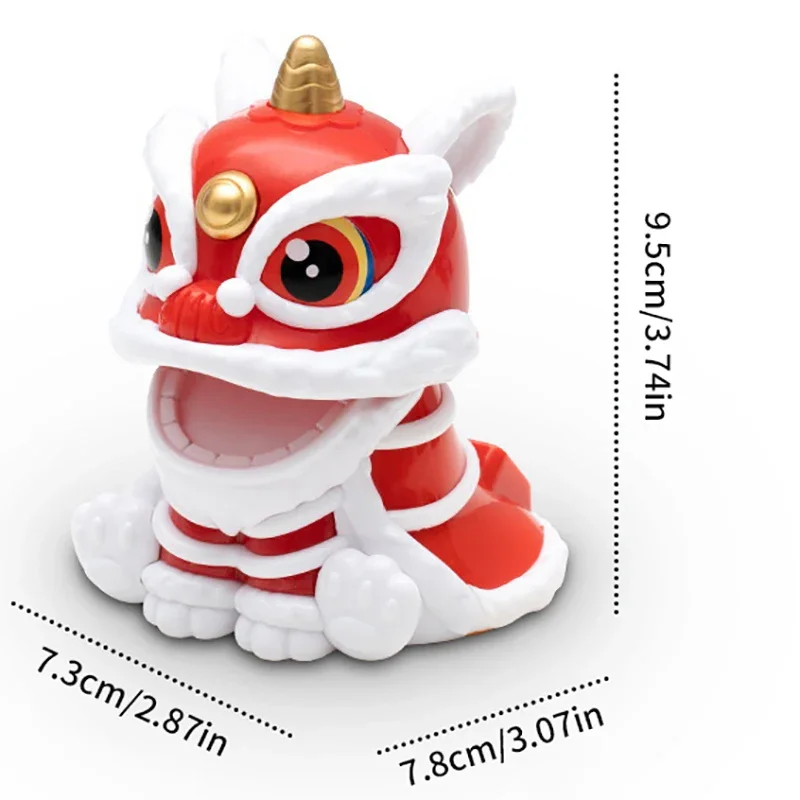 زخرفة التميمة النمط الصيني محظوظ الرقص الأسد نموذج تعمل بالطاقة الشمسية ديكور المنزل هدايا العيد جلب الثروة حسن الحظ #6