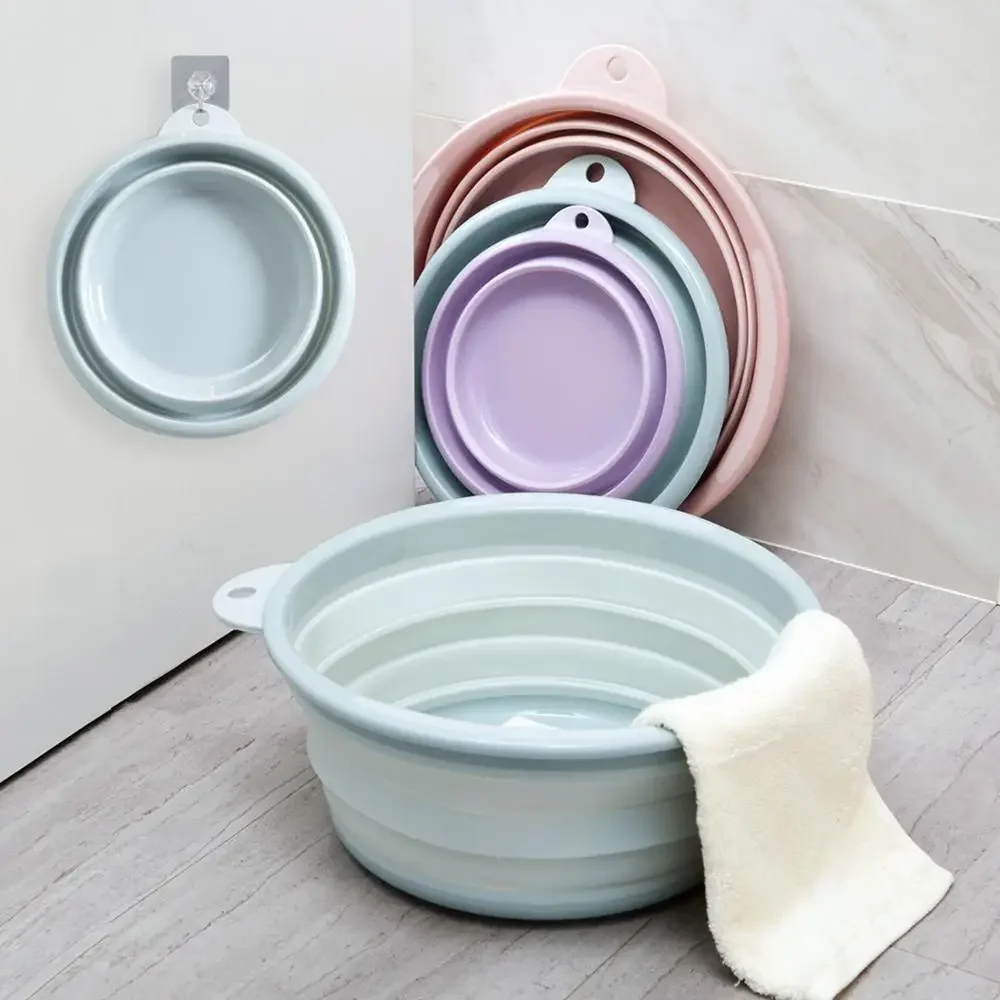 Cubo plegable portátil para uso en exteriores, lavabo para fruta y verdura, respetuoso con el medio ambiente, para turismo