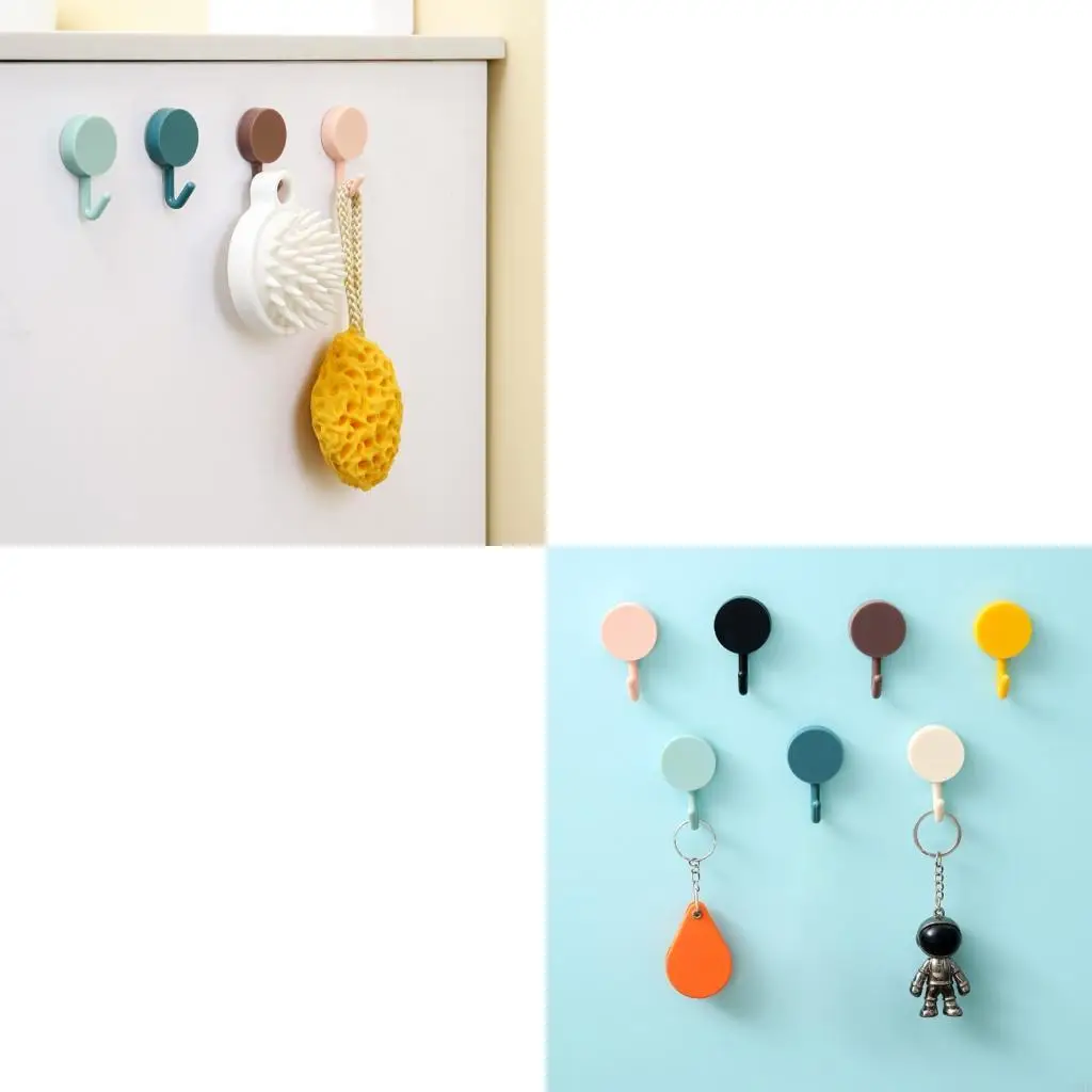 Adhesive Wall Hook Damage Frees Strong Hold Waterproof Bathroom Kitchen Decoration Hook For Home Organization