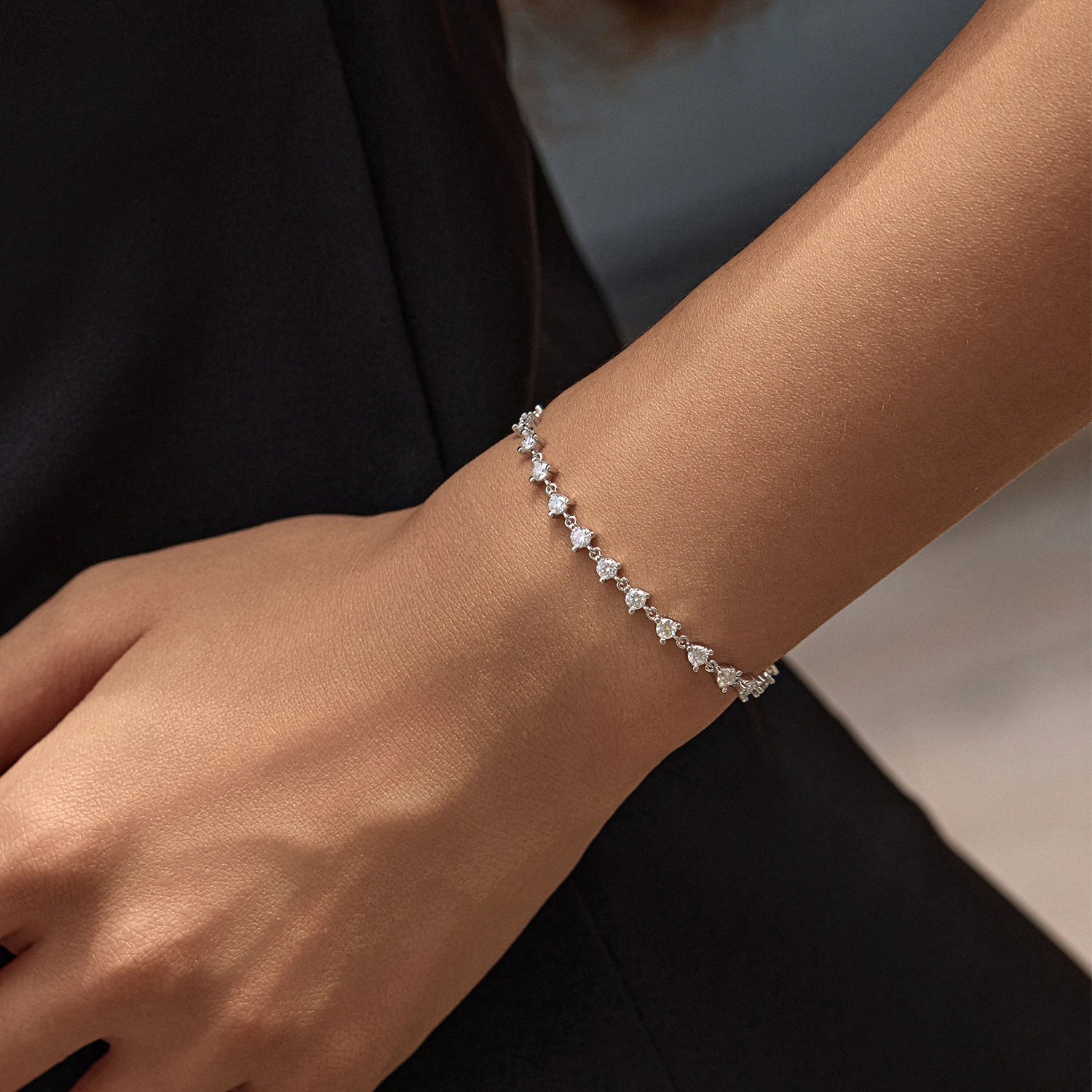 Thumbnail 2 - #4 Trending Moissanite Tennis Bracelets Right Now