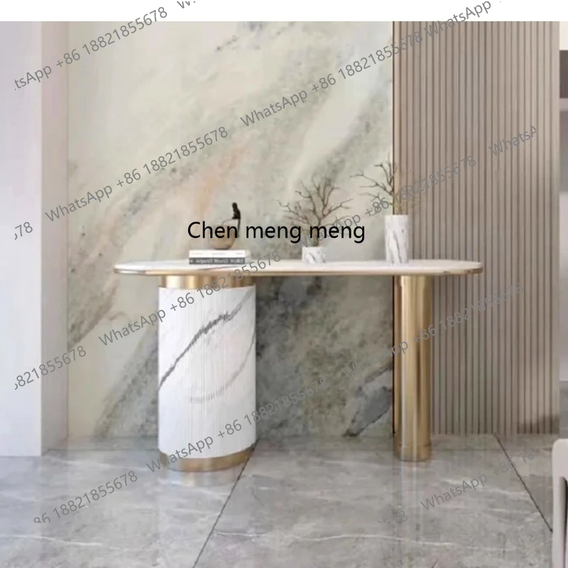 

Entrance desk minimalist Italian modern minimalist marble entrance table aisle plan