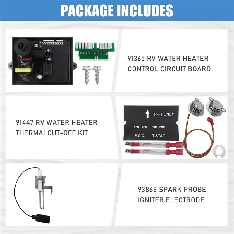 Zestaw części zamiennych A08I do Atwood, do podgrzewacza wody Dometic 3 w 1 Premium RV - pasuje do modeli G6A-2E/3E/4E/6E/7E/8E, GC6A-7E