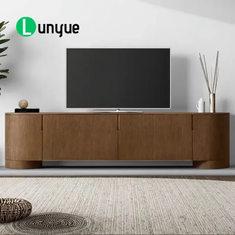 Wooden Console Table with Drawers Storage Media TV Rack for Living Room Furniture Home Entertainment Center Organizer Stand