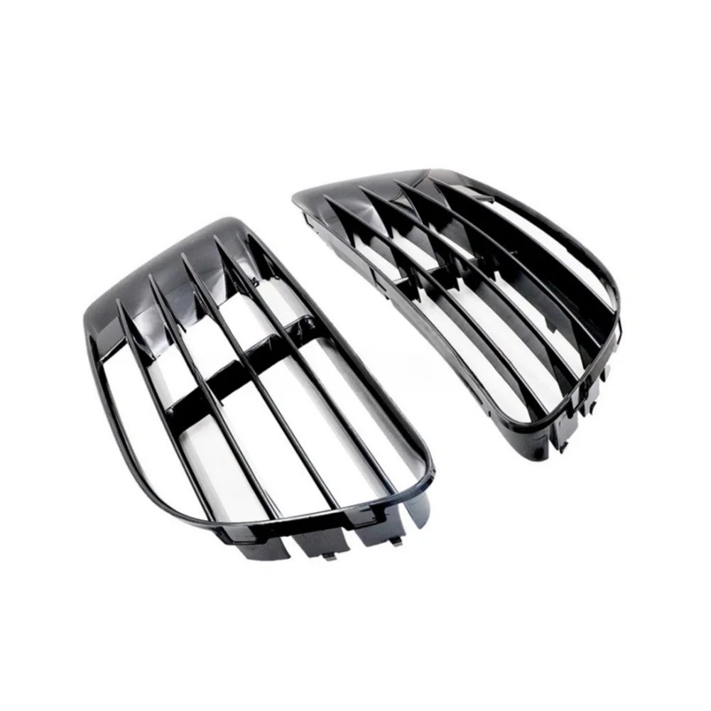 Front Pair Bumper Grille Set with OEM 5K0853665E 5K0853666E for Golf 6 R 2012 2013 ABS Material Ensures Long Lasting Use