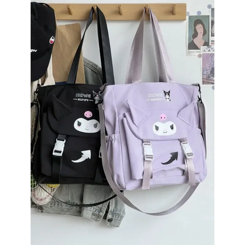 Sanrio tas bahu kartun lucu, tas Tote selempang, tas sekolah dan kuliah, tas kanvas untuk kelas TuitionBag waterprof