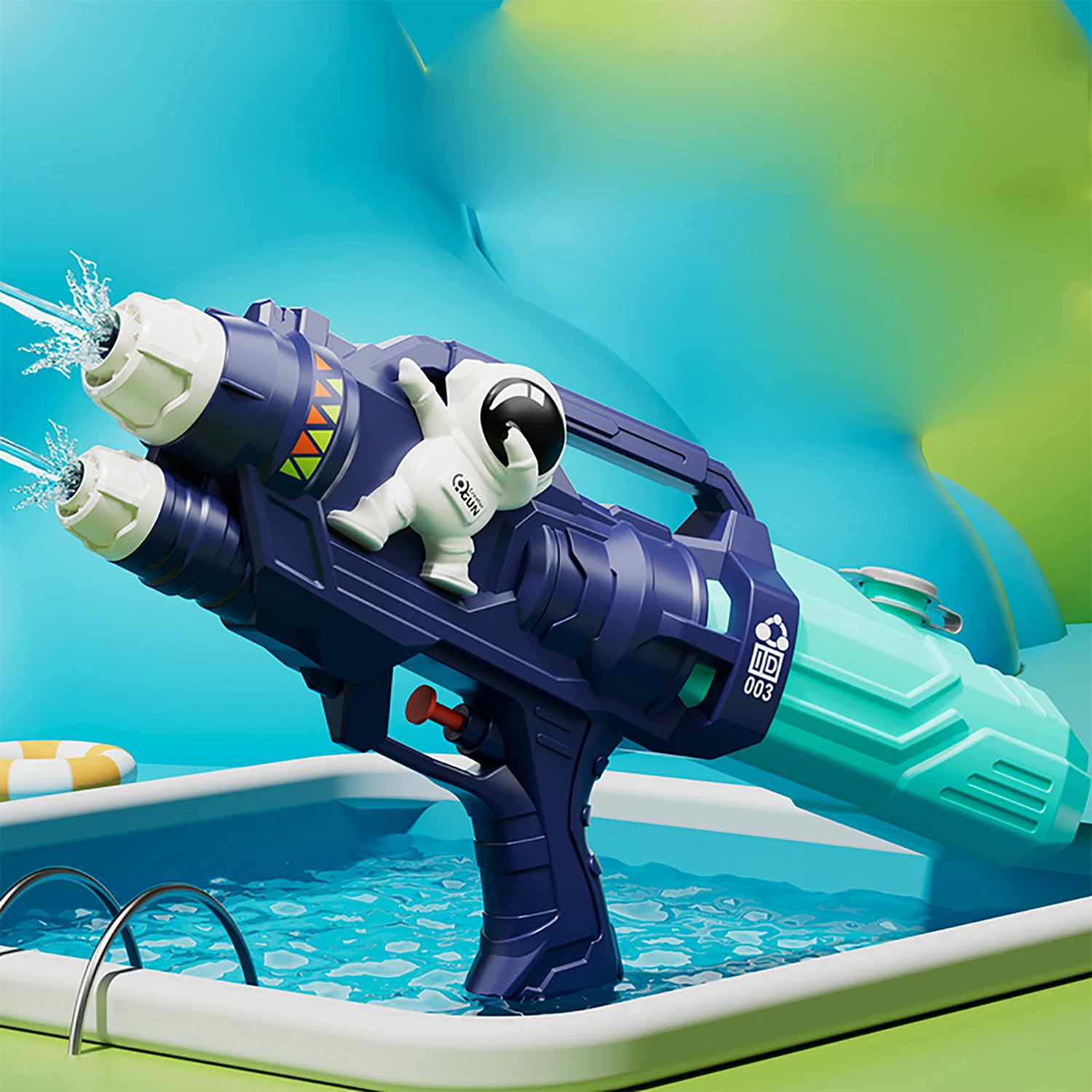 Water Gun Toy for Kids, Powerful Water Pistol with 500ML Moisture Capacity, Swimming Pool Long Range Squirt Gun for Boys Girls