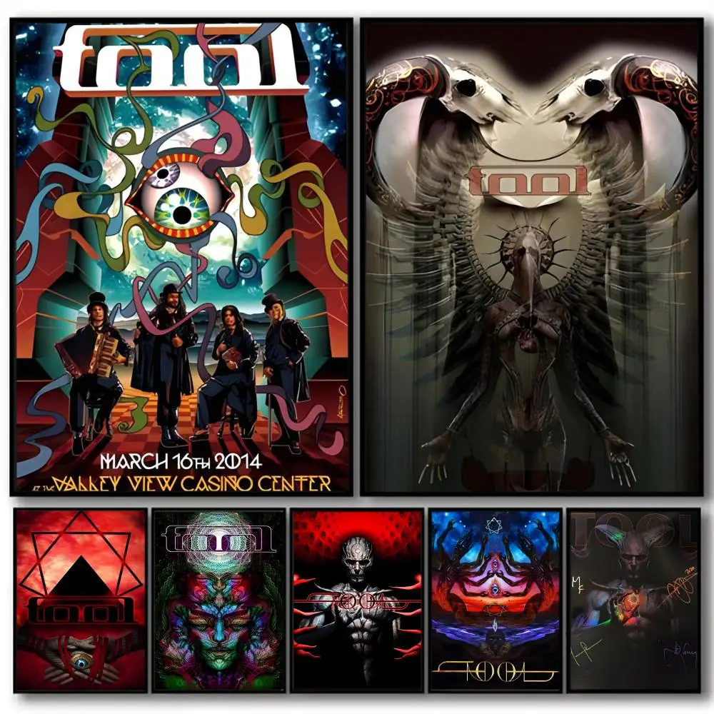 

T-tool Band L-lollapalooza in Texas Painting Calligraphy High-Quality Cotton Canvas Poster Wall Art for Living Room Home Decor