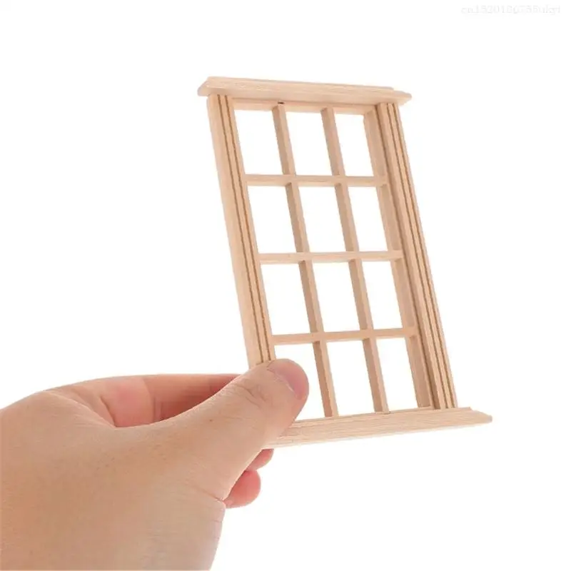 Practical 4 Pieces Sturdy Dollhouses Window 1 12 Scale Miniature Child Model Home Accessories for Decoration F1FB