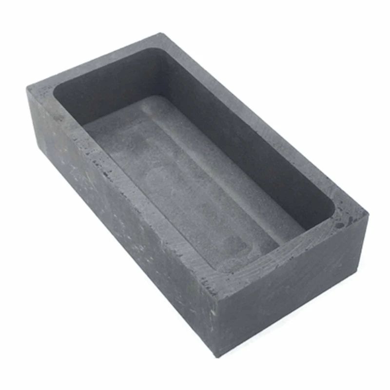 Reusable Ingot Casting Mould Gold Silver Graphite Ingot Mold Rectangular Graphite Crucible for Melting Casting  Dropship