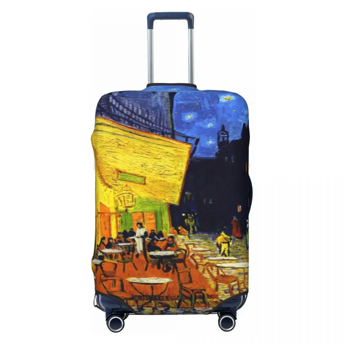 

Cafe Terrace At Night Luggage Cover Elastic Vincent Van Gogh Painting Travel Suitcase Protective Covers Fits 18-32 Inch
