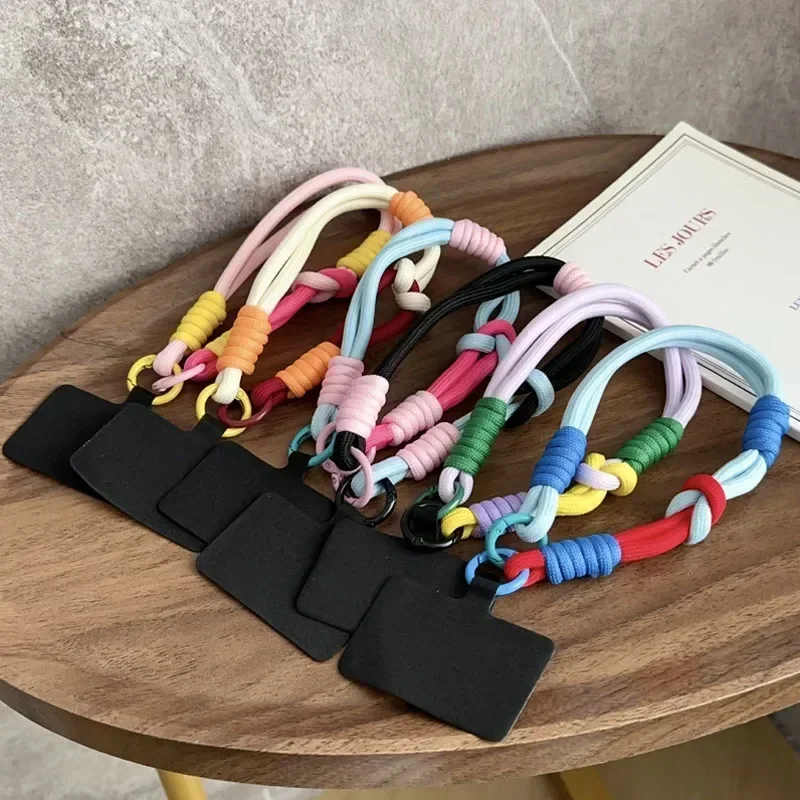 

Милый портативный браслет-цепочка для телефона в корейском стиле с защитой от потери для iPhone 15 14 13 11 Pro Max, Xiaomi, разноцветный шнурок