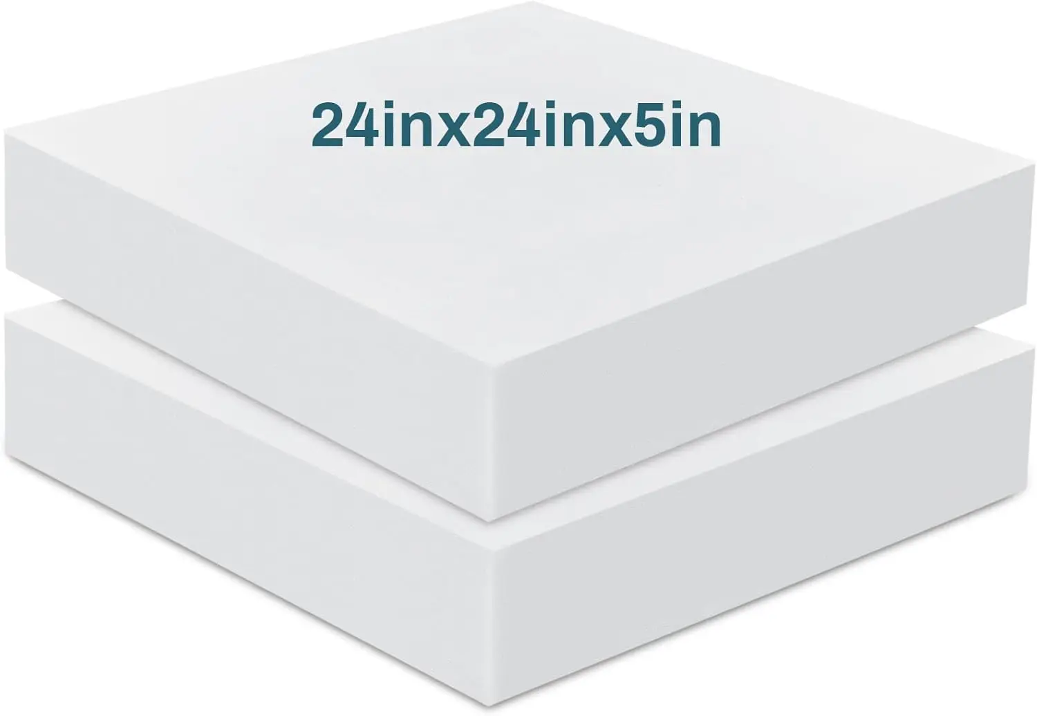 

Комплект из 2-х подушек из высокоплотного пенопласта 5x24x24 дюйма, квадратные, нарезаемые по размеру, для стульев, диванов, подкладки, DIY-проектов