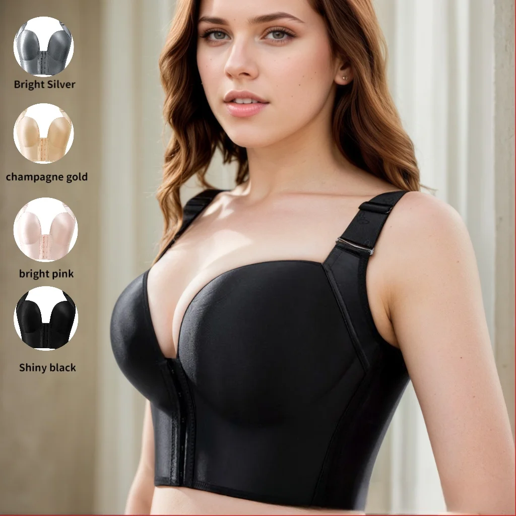 

Unmarked adjustable sexy lingerie for women, with no steel ring, gathered and gathered accessory breast size