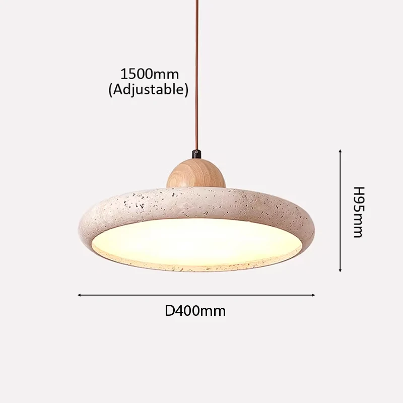 Wabi Sabi Natural Yellowstone Dekoracyjna lampa wisząca Nowoczesna kreatywna okrągła restauracja Sypialnia Zagłówek LED Droplight