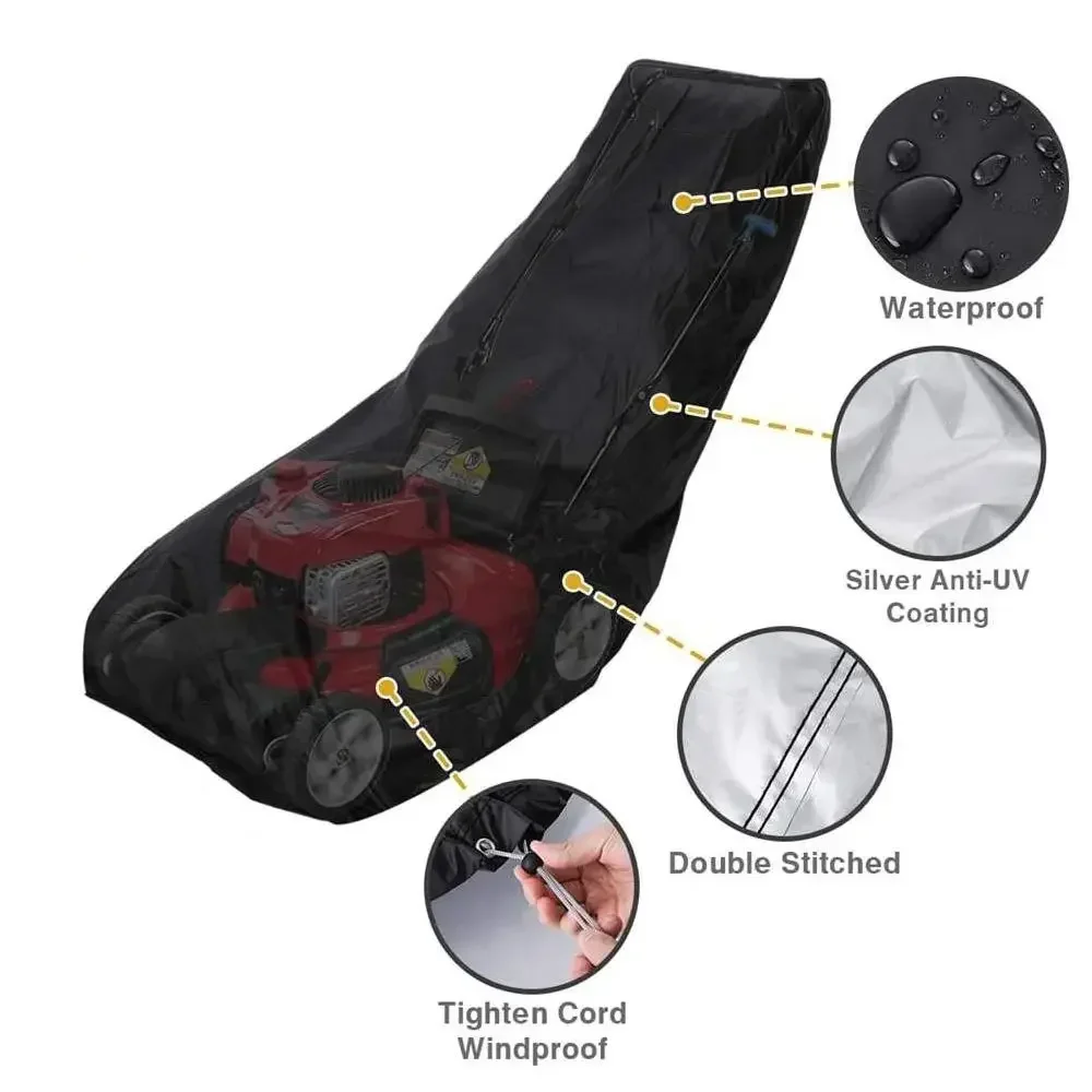 

210D Waterproof Dustproof Oxford Lawn Mower Cover UV Protection Tractor Snowblower Cover Shade For Outdoor Garden Furniture
